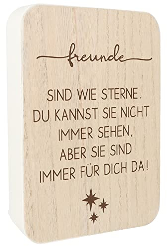 Spruchreif | Spruchtafel | Deko-Tafel mit Spruch | Holzaufsteller mit Spruch | Deko Aufsteller mit Schriftzug | Schild mit Gravur | Geschenk Freunde | Freundschaft Geschenke | Geschenk Beste Freundin