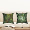 Ulticool - Kissenhülle - Regenwald Natur Öko Pflanzen - Set von 2 Motiven – 45 x 45 cm - Dekokissen ohne Füllung - Kissenbezug Zubehör für Sofa/Bett - Grün