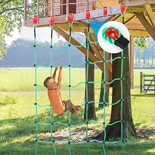 maxant Kletternetz, Outdoor-Kletternetz, Spielplatz-Sicherheitsnetz, Hofrahmen, Kletternetz, Baumhaus-Seilleiter, Seilnetz für Kinder und Erwachsene (125 x 195,5 cm)