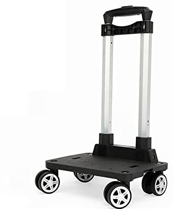 Backpack Trolley - 4 Wheels Folding Compact Lightweight Luggage Cart, Travel Trolley for Bags/Lunch Backpack/Golf Bag (4 Wheels)