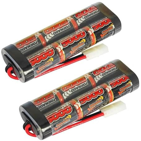 2 X Overlander 5000mah 7.2v NiMh Battery Pack SubC for RC Car, Boat, Bike Battery with Tamiya Plug TWIN PACK