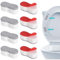 Ersatz-Puffer für WC-Sitze, 8 Stück Toilettensitzpuffer Universal Ersatz Stoßstangen Toilettensitz Stoßstangen WC Sitz Puffer mit starkem Kleber, selbstklebend WC-Sitzstoßfänger für Hotel Krankenhaus