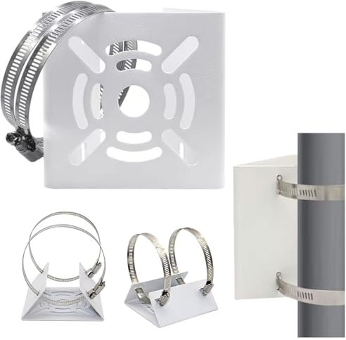 CTXSumTec Universal CCTV Vertical Pole Camera Mount Adapter with 2 Loops, Wall Mounting Loop Bracket for CCTV Security Mounting Camera PTZ Dome