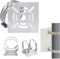 CTXSumTec Universal CCTV Vertical Pole Camera Mount Adapter with 2 Loops, Wall Mounting Loop Bracket for CCTV Security Mounting Camera PTZ Dome