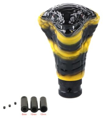 Huamengyuan Automodifizierter Universalgetriebekopf,Cobra-Schalthebel,automatischer Schaltknauf,Universal Cobra Resin Schaltknauf Schalthebelgriff,Schaltknaufabdeckung