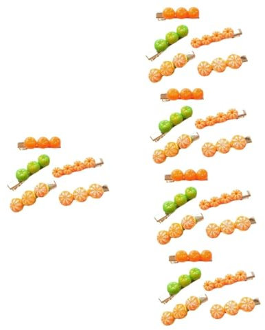 POPETPOP 25pièces Barrettes à Cheveux Orange Style Accessoires De Mode Pour Femmes Épingles à Cheveux Motif Orange