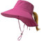 TOP-EX XL/XXL Damen Sonnenhut Pferdeschwanz UV Schutz Faltbar Wasserdicht Outdoor Hut mit Nackenschutz Breite Krempe Sommer Fischerhut Safari Wanderhut Trekking 94601_Lila Rot M/L