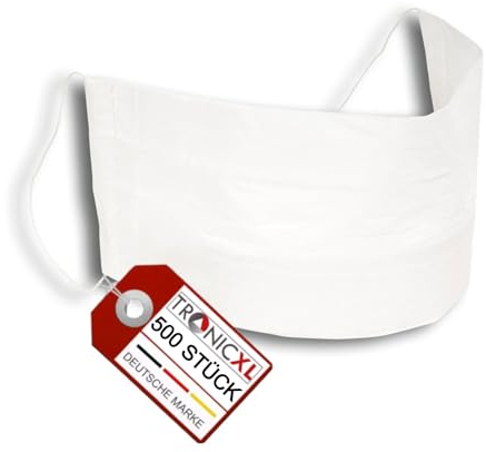 TronicXL 1000 x Einweg Tissue Mundschutz Tissuematerial Atemmaske Gastro/Industrie/Gewerbe