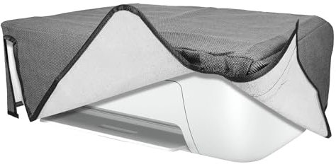 kwmobile Drucker Schützhülle kompatibel mit HP DeskJet 2755e / DeskJet 2720e / 2710e / 2820e / 2721e Hülle - Printer Cover aus Leinen - Staubschutzhülle für Drucker - Dunkelgrau