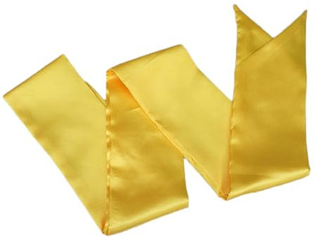 Inzegao Breiter Satin-Schärpe, Gürtel, Kampfsport, Kung Fu Tai Chi, Uniform, Übung, Kleidung, Taillenband, gelb, 4.7 x 78.7 inch