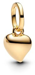 PANDORA ME Herz Mini-Charm-Anhänger aus Sterling Silber mit vergoldeter Metalllegierung, Kompatibel Moments und ME Armbänder, 763691C00