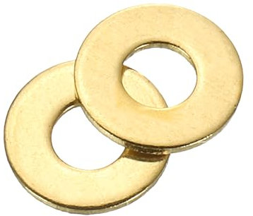 sourcing map Lot de 240 rondelles plates M2 en laiton 5 mm de diamètre extérieur 0,4 mm d'épaisseur pour vis, boulons, écrous