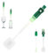 Brosse à bouteille 5 en 1 - Longue brosse avec 5 têtes de brosse - Brosse de nettoyage pour bouteille en verre, bouteille de vin, bouteille isotherme