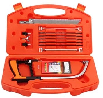 LIUHUANL 12Pcs Multi-Function Handsaw Set - DIY Hand Saw Combination Tool Set with Storage Box for Wood and Glass Cutting