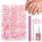 Press on Nails - 240 Pcs French False Nails Short - French Tip Nude Color False Nail Kit - Cute Short Full Cover Stick on Nails Nail Art Manicure Decorations for Girls Women