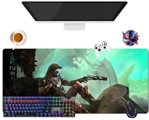 Game Destiny 2 Mouse Pad | Extra Large Waterproof Mouse Pad (35.4 × 15.7 × 0.12) | Non-slip Rubber Base for PC, Laptop, eSports | Keyboard and Mouse Protection (1)