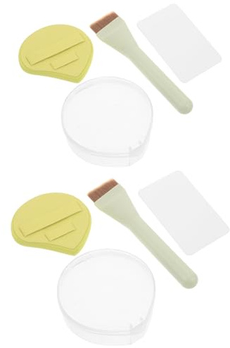 MOTHNUR Korean Flat Foundation Brush Blending Makeup Powder Puff Foundation Mixing Palette Thin Makeup Tool for Liquid Powder Concealer Application