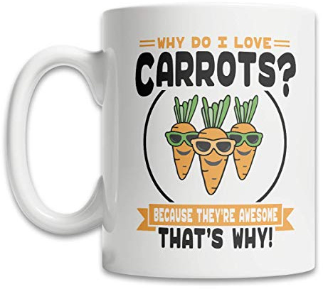 Pourquoi J'Aime Les Carottes ? Mug Pratiques Tasse Céramique Mug À Café Pour Cacao Espresso Cappuccino 330Ml
