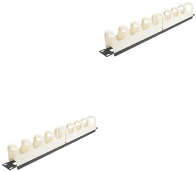 DIYEAH 2 Stück Kabel-Manager aus Kaltgewalztem Stahl mit U-förmiger Öffnung Langlebiges Kabelmanagement-System für Server-Rack Netzwerkschrank Einfache Montage Abnehmbarer Schiebedeckel