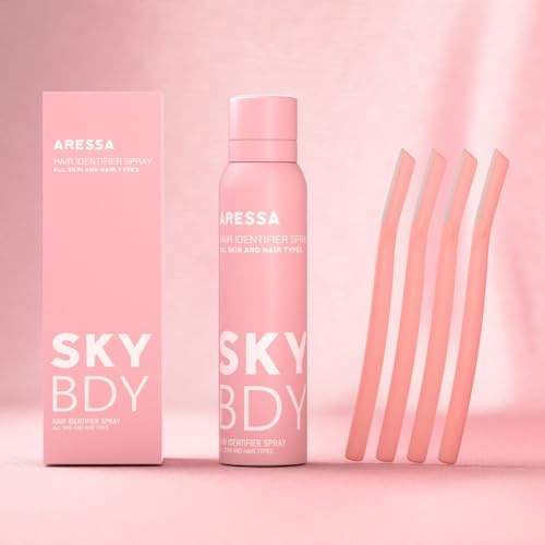 REAL ALUMINUM TUBE Hair Identifier Spray for Face Shaving, Skin Body Hair Identifier Spray, Easy to Clean, Residue-Free, Suitable for All Skin Types, Improves Skin Quality (114 ml)