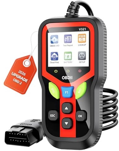 Carehabi OBD2 Auto Diagnostica,Diagnosi Auto, Diagnosi Auto Professionale in Italiano per Tutti i Veicoli Dal 2003 in Poi (Nero)