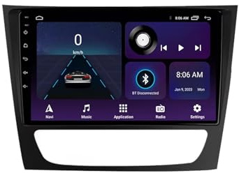 Touchscreen Stereo 2 Din für Mercedes Benz E-Class W211 E200 CLS W219 2005-2010 mit Bluetooth Fm Radio, Mirror Link, USB, Aux, WiFi mit Bluetooth Mirror Link Am Radio, 4 Kern 2G+32G