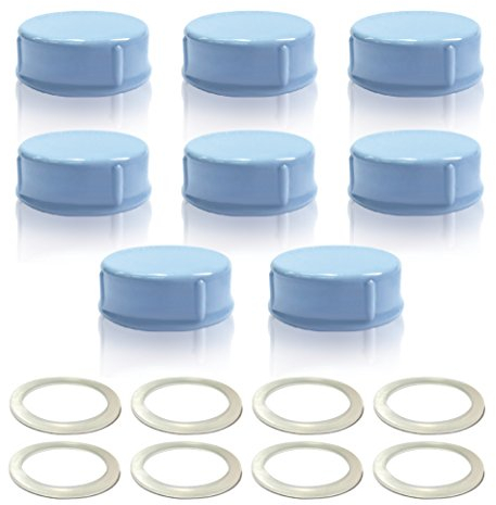 Maymom Solid Lids with Sealing Ring for Standard Sized Bottles; 8pc