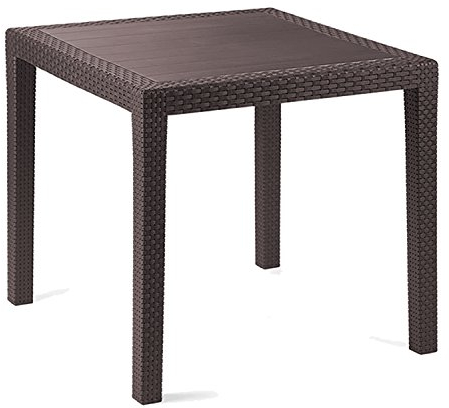 Bistrotisch Kunststoff 79x79xH72cm King Mokka eckig Balkontisch Gartentisch Terrassentisch Outdoortisch Tisch Wetterfest