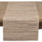 SARO LIFESTYLE Natural Color Shimmering Woven Nubby Water Hyacinth Table Runner, 14 x 54