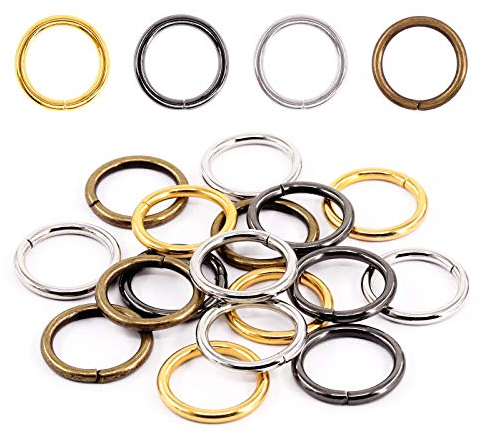 Swpeet 60 Stück Metallringe 25mmø, Gold Metallring zum Basteln,Makramee Ringe Floral Hoops Ringe für Wickeltechnik, Makramee Ring,Traumfänger Ring, Floristik,DIY Handwerk Basteln(4 Farbe)