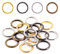 Swpeet 60 Stück Metallringe 25mmø, Gold Metallring zum Basteln,Makramee Ringe Floral Hoops Ringe für Wickeltechnik, Makramee Ring,Traumfänger Ring, Floristik,DIY Handwerk Basteln(4 Farbe)