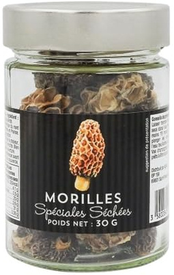 Morilles spéciales séchées sauvages bocal 30g