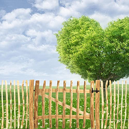 BooGardi Gartentor Holz Bausatz · 168 Größen bis 3m · Breite 120 cm Höhe 100 cm Lattenabstand 3-5 cm · Staketentor Haselnuss · Einflügeltor · Gartentür