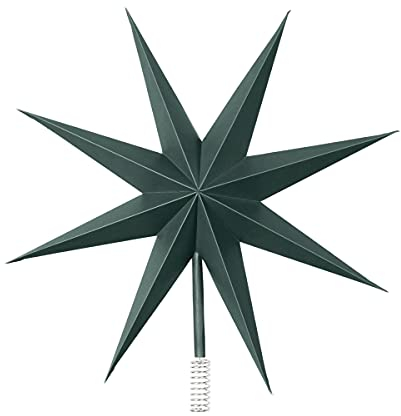 Broste Copenhagen Christbaumspitze Top Star aus Papier in der Farbe Deep Foest, 30cm, 70080393