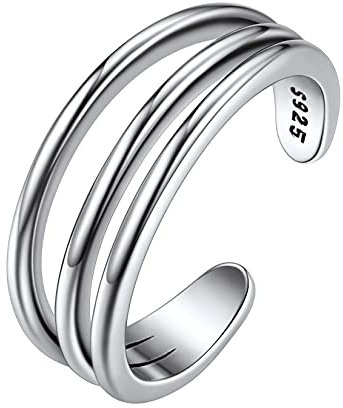 SILVERCUTE Bague d'Orteil Argent Femme Réglable Anneau Doigt de Pied Ouvert Eté Retro Silver Toe Ring