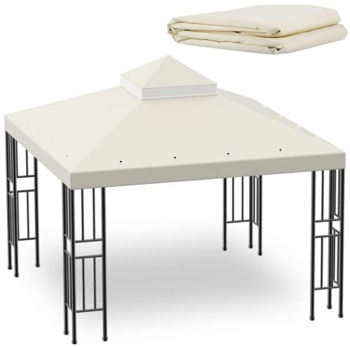 Sumfaller Ersatz-Pavillon, 3 x 3 m, doppelstöckig, für Grill, Dachabdeckung, Grillschutz (Beige)