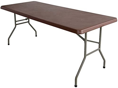 RRNAR Gartentischdecke Tischdecke Camping Picknick mit Gummizug Garten Balkon Terrasse Tischdecke für Esstisch Zuhause Hochzeit Festival,Braun,60cm