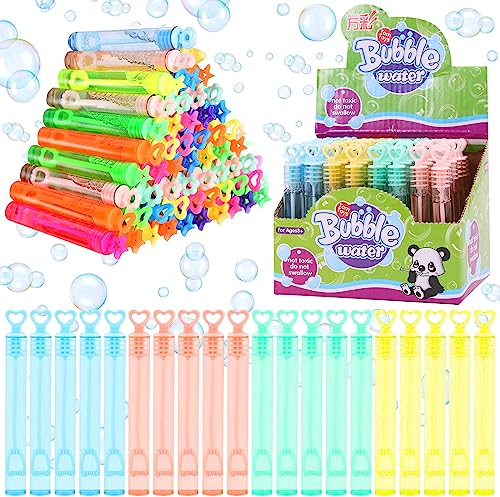 48 Stück Seifenblasen Kinder, Seifenblasen Nachfüllflasche, Seifenblasen Stäbe Hochzeit, Wedding Bubbles Spielzeug, Kindergeburtstag Bubble für Hochzeit Geburtstag Garten Outdoor Party (Herzgriff)