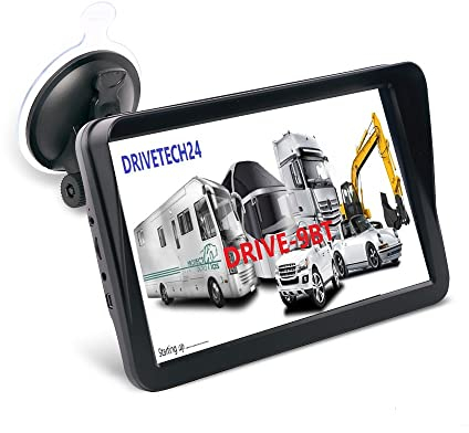 großes 9 Zoll Navigationsgerät DRIVE-9BT für PKW LKW Wohnmobil Bus EU-Karten Radarwarner, Bluetooth, lebenslange Updates, starker Akku