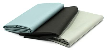 3x 1,5m x 0,5m Baumwollstoff Set 148cm Breite Uni 100% Baumwolle 1,5m Material Auswahl (Grün 2, 3er Set)