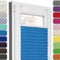 Estika Plissee ohne Bohren, Premium Klemmfix - 80cm Breite x 150cm Höhe - Blau - Metal Plisseehalter ohne Bohren, Modern Sichtschutz für Fenster, Jalousien Fenster für innen
