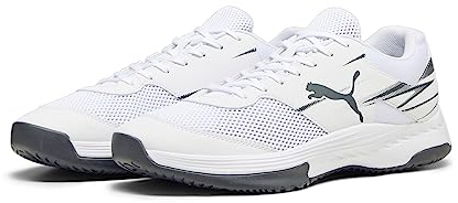 PUMA Unisex Varion Ii Indoor Court Shoe, White Shadow Gray, 42 EU