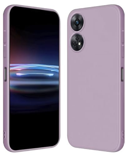 RankOne Custodia per OPPO Reno 8T (6.43 Inches) Cover Morbida in Silicone TPU - Erba Viola