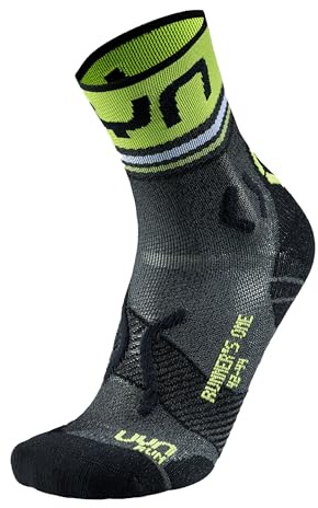 UYN Herren Runner's One Chaussettes Courtes Pour Homme, Jaune Fluo, 47 Socken