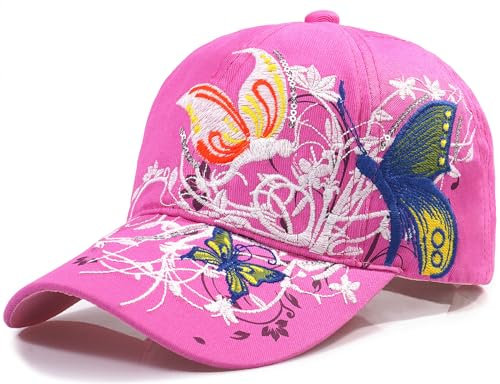 MESU Femmes Casquette de Baseball Réglable Respirant Brodé Sun Hat Sport Golf Sun Hat Casquette de Baseball Extérieure Rose