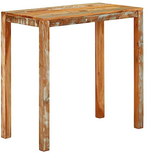 vidaXL Bartisch 112x55x108 cm Altholz Massiv