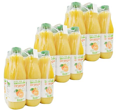 Lot 3x Pur jus d'orange sans pulpe - 6x1L - Pack 6L