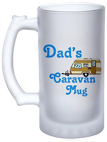 Getagift Father's Day Gift, Dad's Caravan Mug, Holiday Mug, Birthday Gift for Dad, Travelling Gift for Daddy, 16oz Frosted, Tankard, Stein, Pint Beer Glass/Mug.