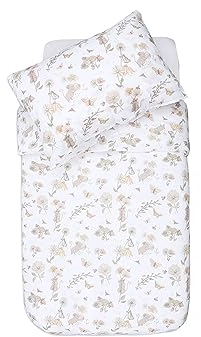 Jollein 003-005-67056 Bettwäsche Dreamy Mouse weiß (100x140 cm + 40x60 cm)