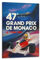 ECHUN Vintage Race Car Poster 1989 DE Monaco Grand Prix Dekorative Leinwand Wand & Kunstbild Gemälde 60 x 90 cm